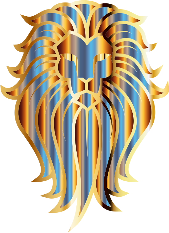 Chromatic Lion Face Tattoo No Background - Face Tattoo, HD Png Download - Transparent PNG Free Download