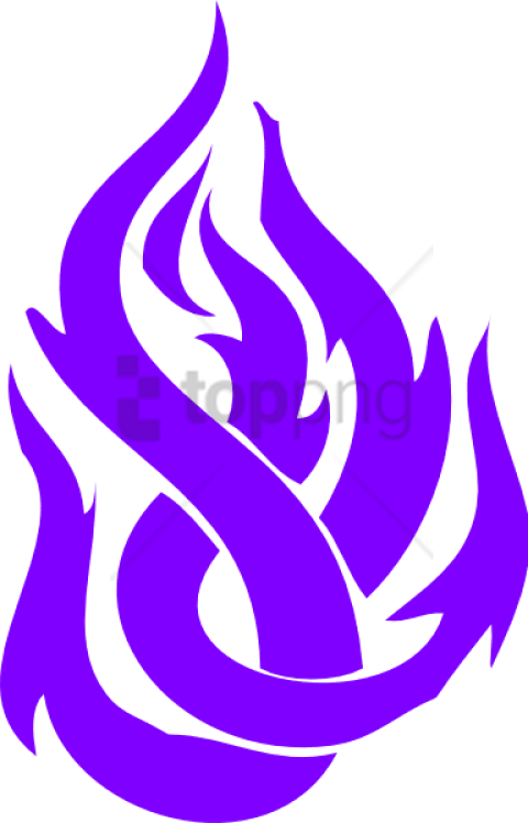 Tribal Fire Blue Purple - Flame Tattoo Png, Transparent - Transparent PNG Free Download