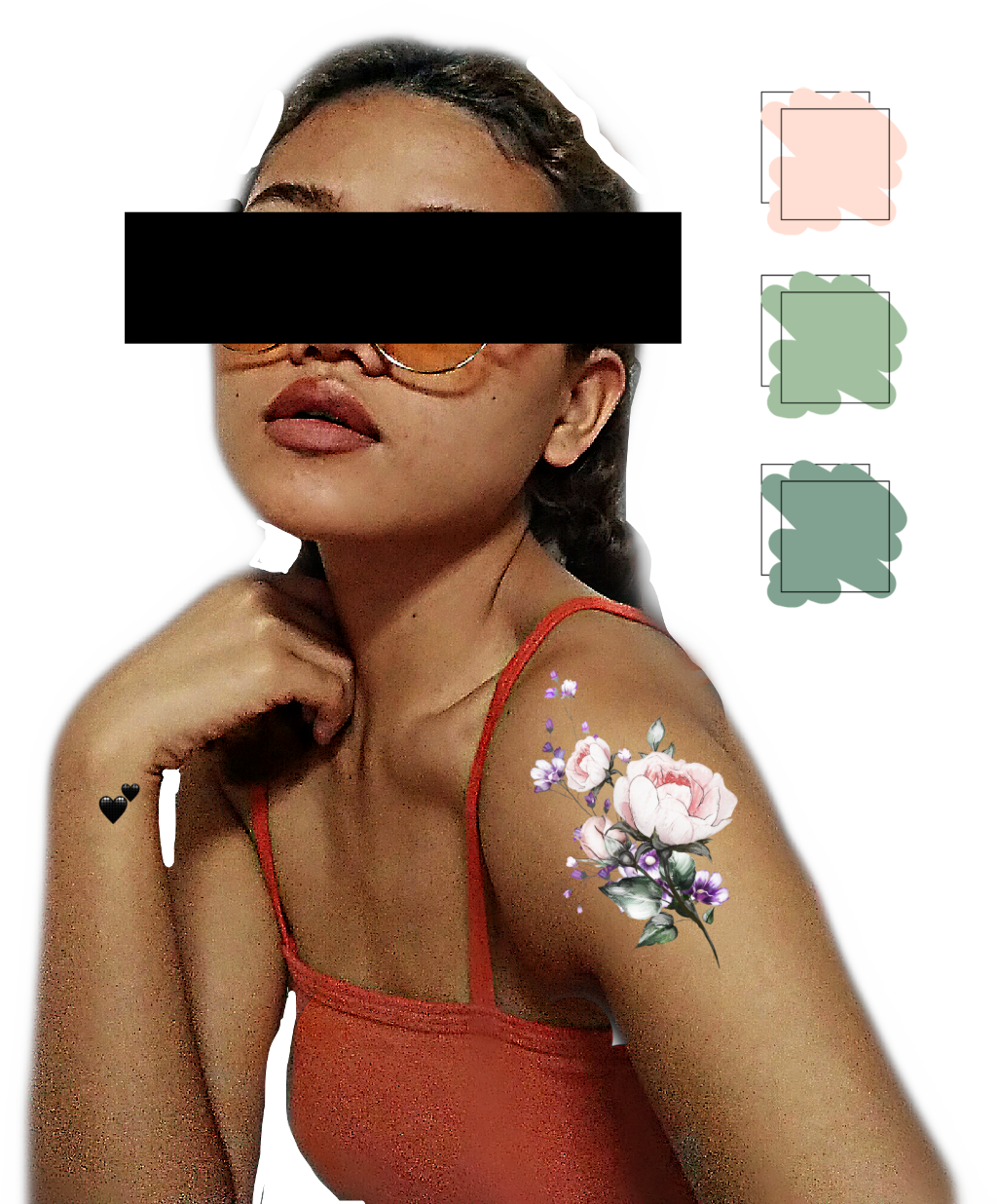 #freetoedit #tattoo #tattoos #pallette #color #create - Girl, HD Png Download - Transparent PNG Free Download