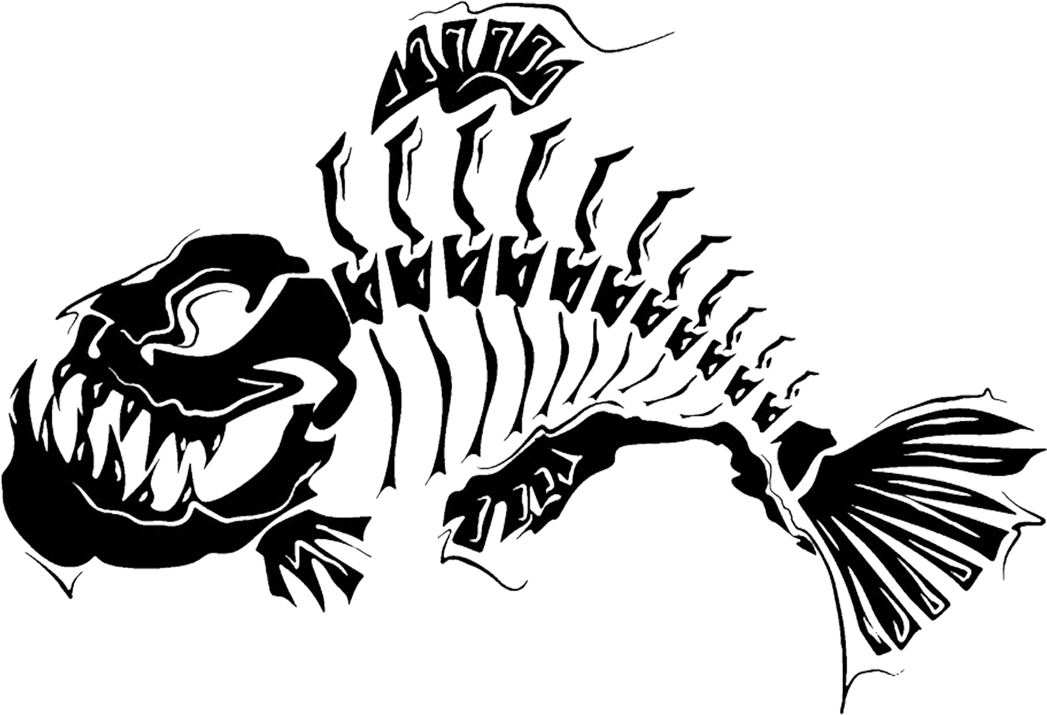 Clipart Fish Skeleton Picture Free Stock Tattoo Skeleton - Tattoo Designs Fish, HD Png Download - Transparent PNG Free Download