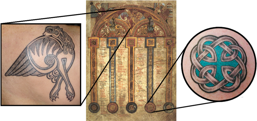 From The Book Of Kells And 2 Tattoos Based On It &nbsp - Book Of Kells Tattoo Ideas, HD Png Download - Transparent PNG Free Download
