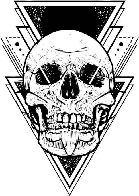 Skull - Skull Geometric Tattoo Designs, HD Png Download - Transparent PNG Free Download