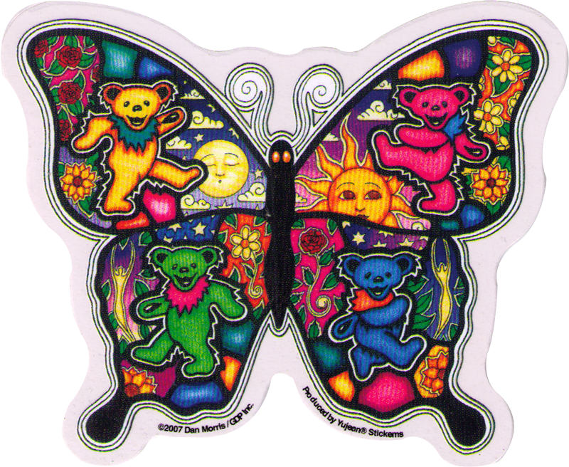 Transparent Car Decals Png - Grateful Dead Butterfly Tattoo, Png Download - Transparent PNG Free Download