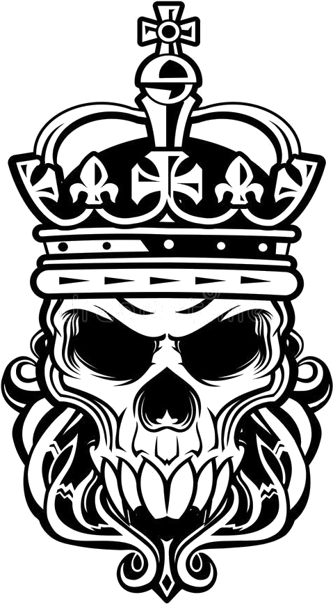 #skull #king - Uneasy Lies The Head That Wears The Crown Tattoo, HD Png Download - Transparent PNG Free Download
