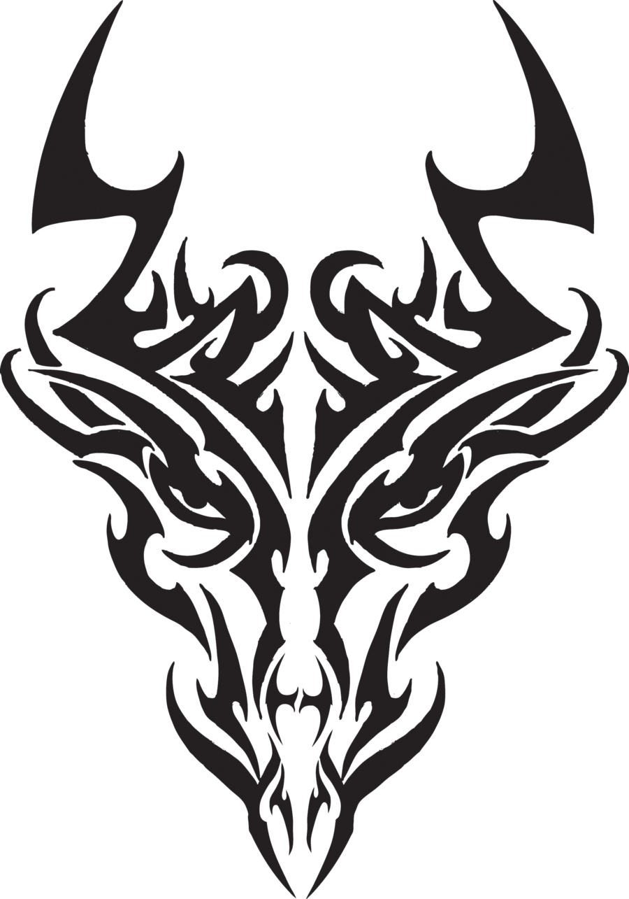 Tribal Dragon Head Tattoo, HD Png Download - Transparent PNG Free Download