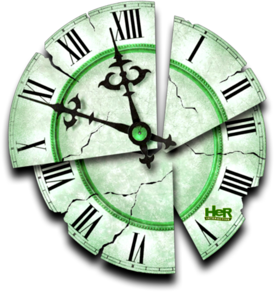 Transparent Timeclock Clipart - Broken Clock Tattoo Design, HD Png Download - Transparent PNG Free Download