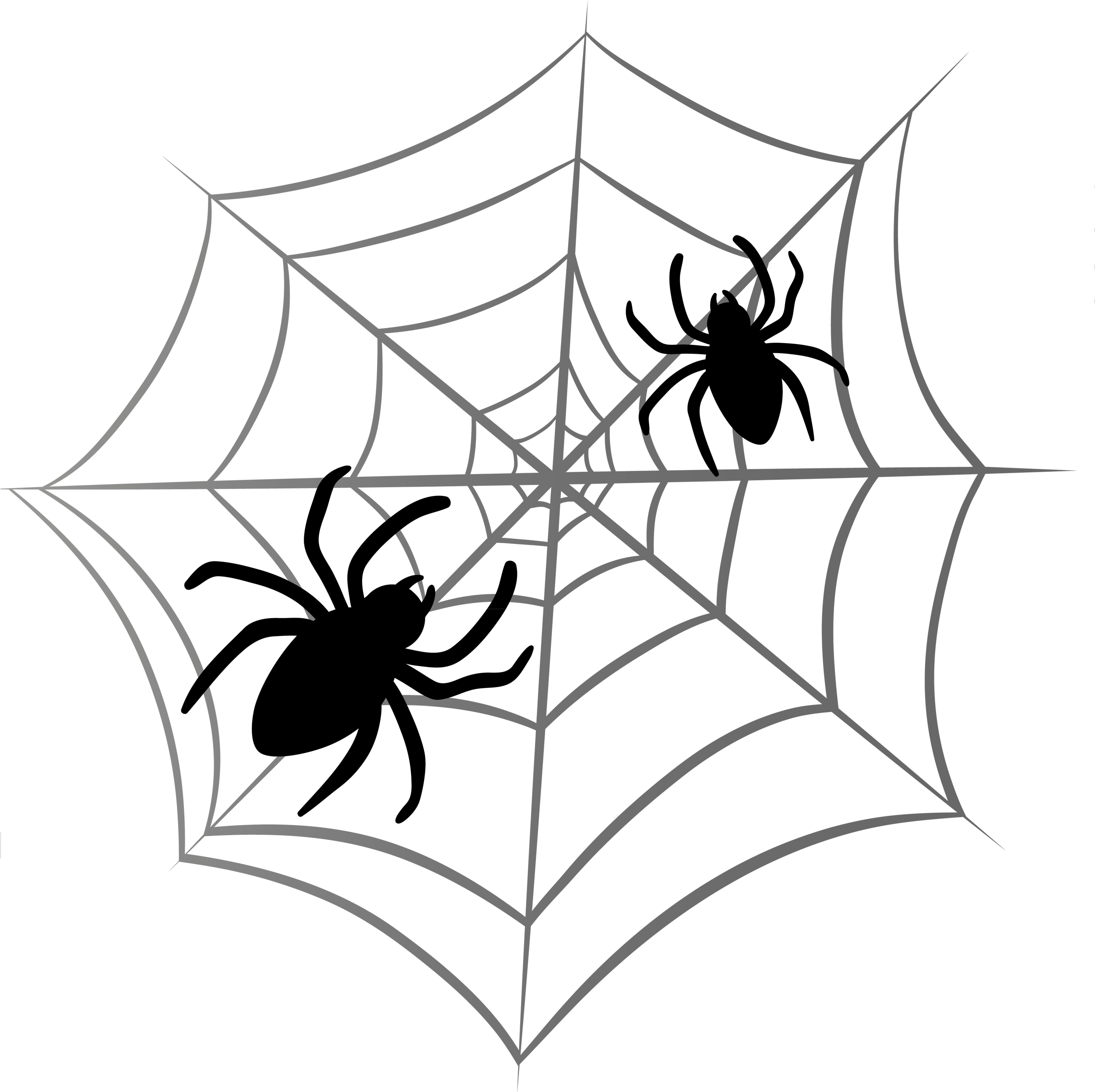 Spider Web Halloween Clip Art - Spider Web Tattoo Simple, HD Png Download - Transparent PNG Free Download