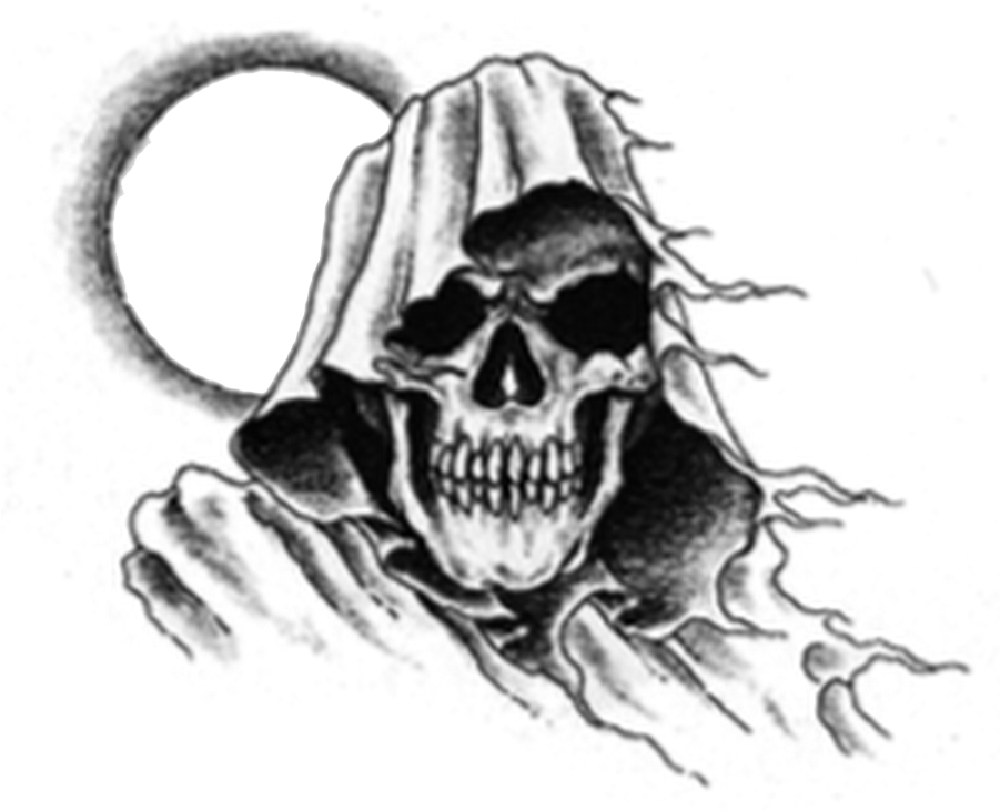 Grim Reaper Head Tattoo, HD Png Download - Transparent PNG Free Download