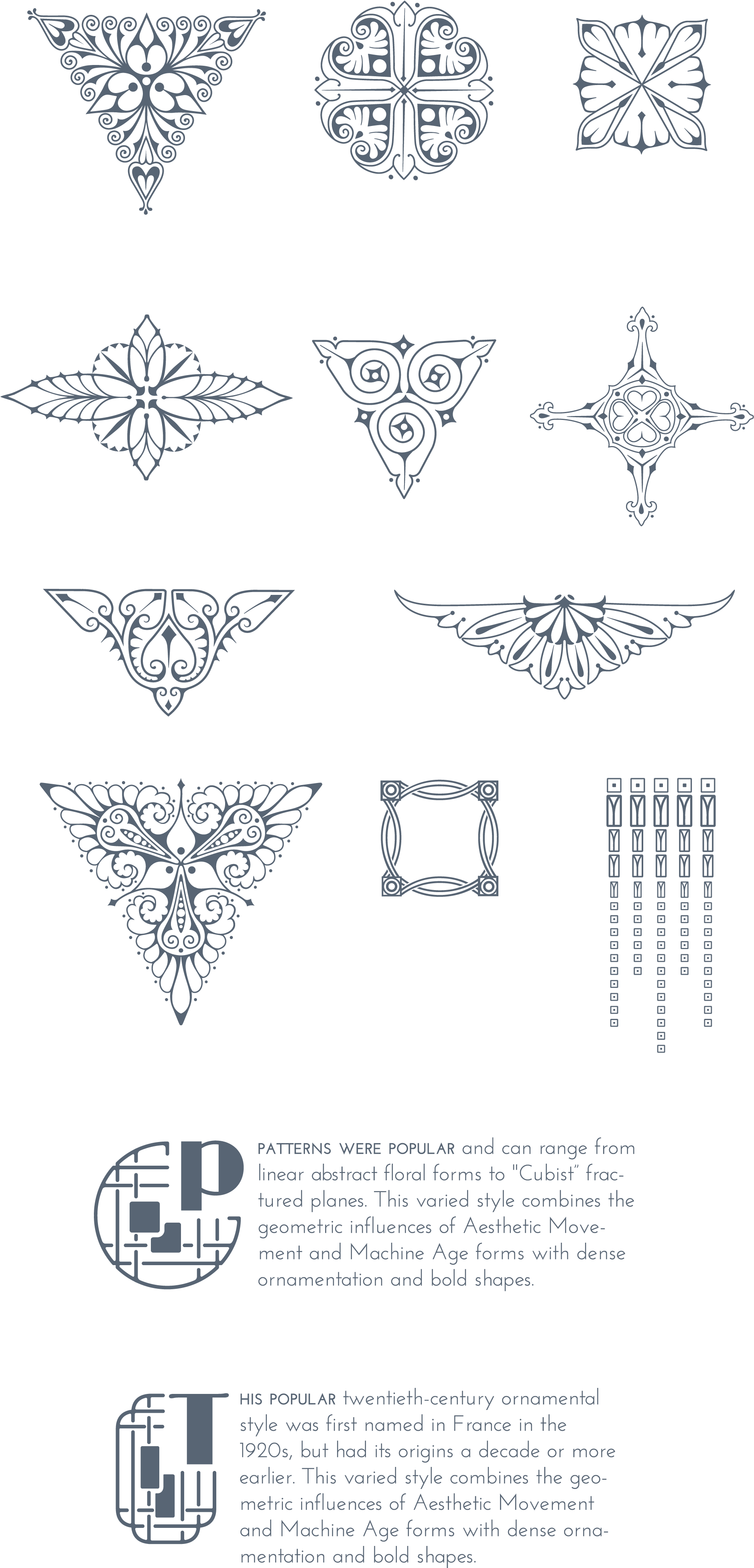Art Deco Art Nouveau Tattoo, HD Png Download - Transparent PNG Free Download