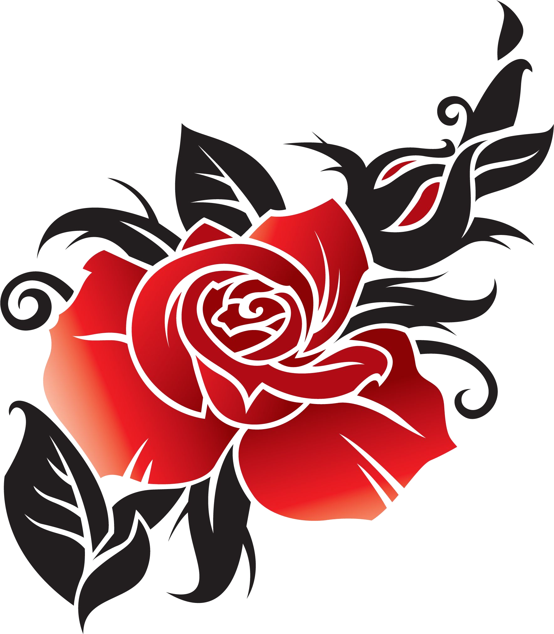 Rose Tiny Images Transparent Png - Tribal Rose Tattoo Designs, Png Download - Transparent PNG Free Download