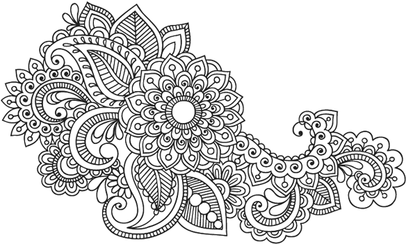 Paisley Pattern Ornament Textile Artwork Mandala Clipart - Henna Tattoo Patterns, HD Png Download - Transparent PNG Free Download