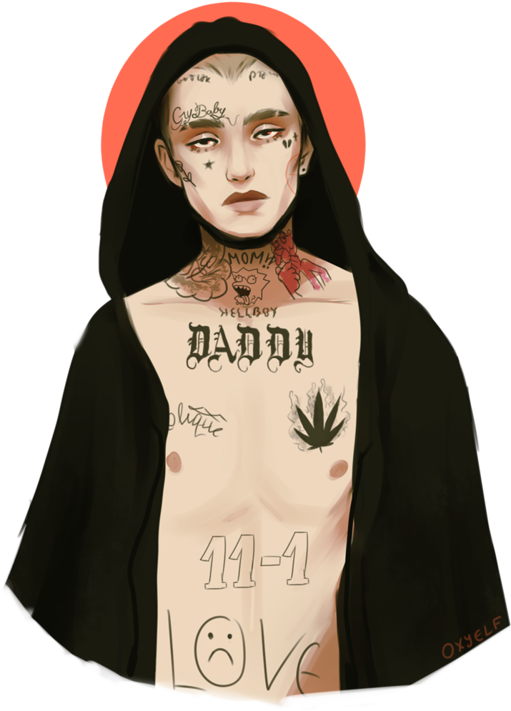 Lil Tattoo Peep Crybaby Art Free Download Png Hd - Lil Peep 1 11, Transparent - Transparent PNG Free Download