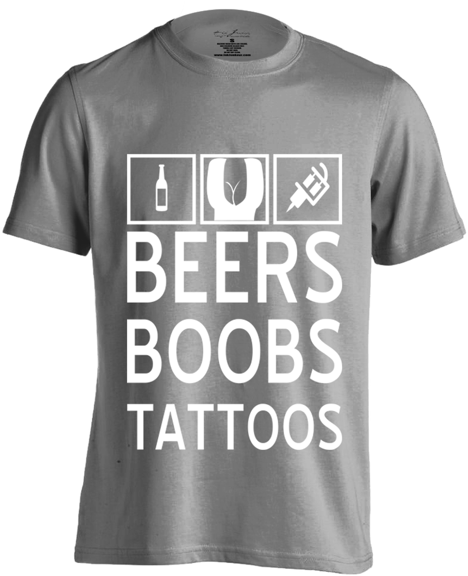 "beers Boobs Tattoos - Active Shirt, HD Png Download - Transparent PNG Free Download