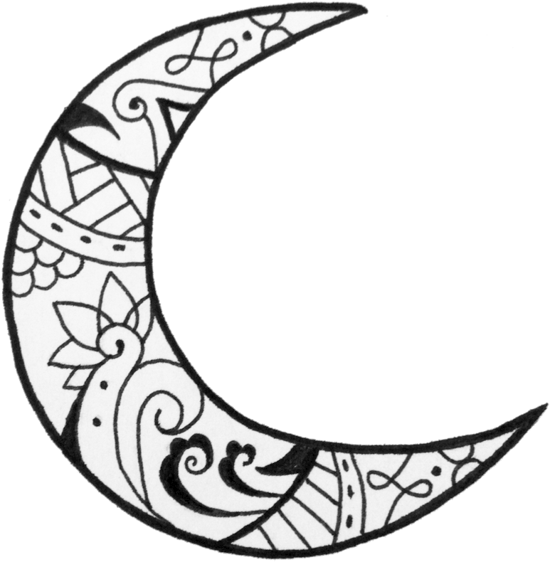 Moon Tattoo No Background, HD Png Download - Transparent PNG Free Download