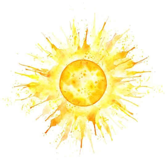 #sun #watercolor #summer #freetoedit #splatter #overlay - Watercolor Sun Tattoo, HD Png Download - Transparent PNG Free Download