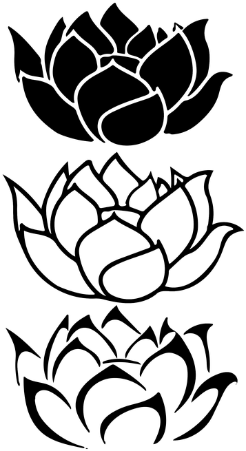 Flower, Lotus, Lotus Flower, Waterlily - Lotus Tattoo Designs Black And White, HD Png Download - Transparent PNG Free Download