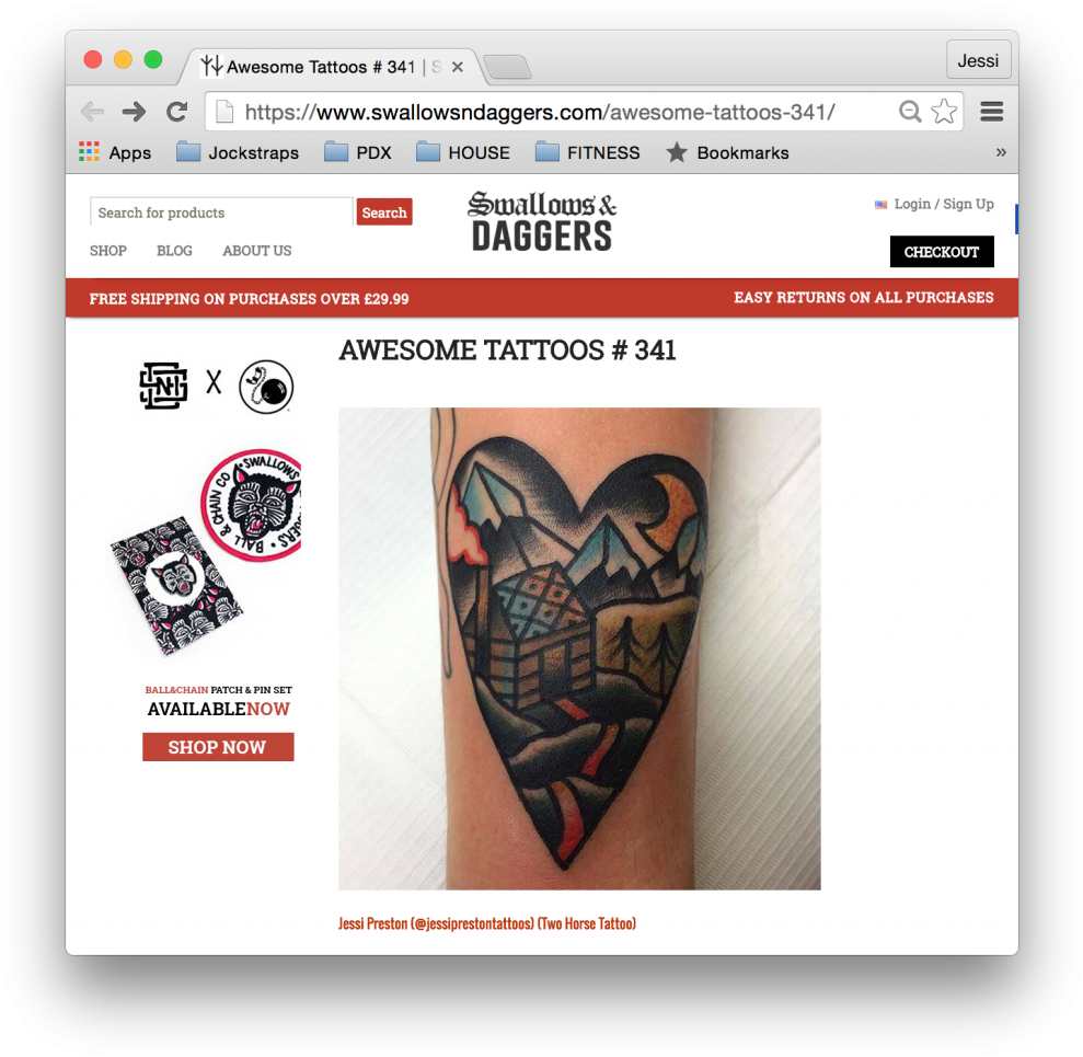 Jessi Preston Featured On Swallows & Daggers - Tattoo, HD Png Download - Transparent PNG Free Download