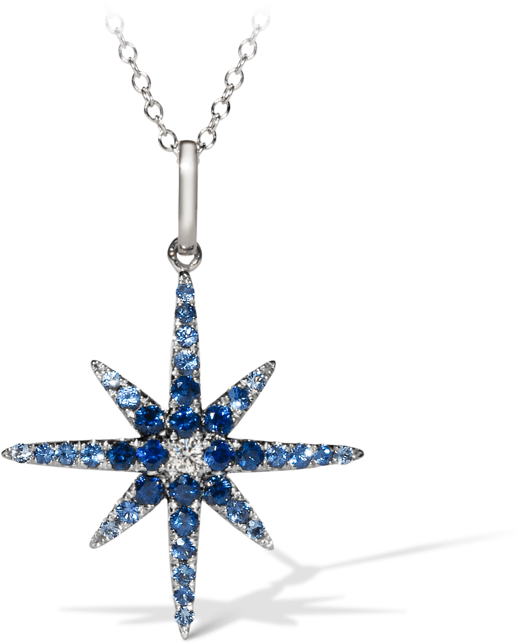 Stunning Compass Pendant In Blue - Tattoo Design Star Tribal, HD Png Download - Transparent PNG Free Download