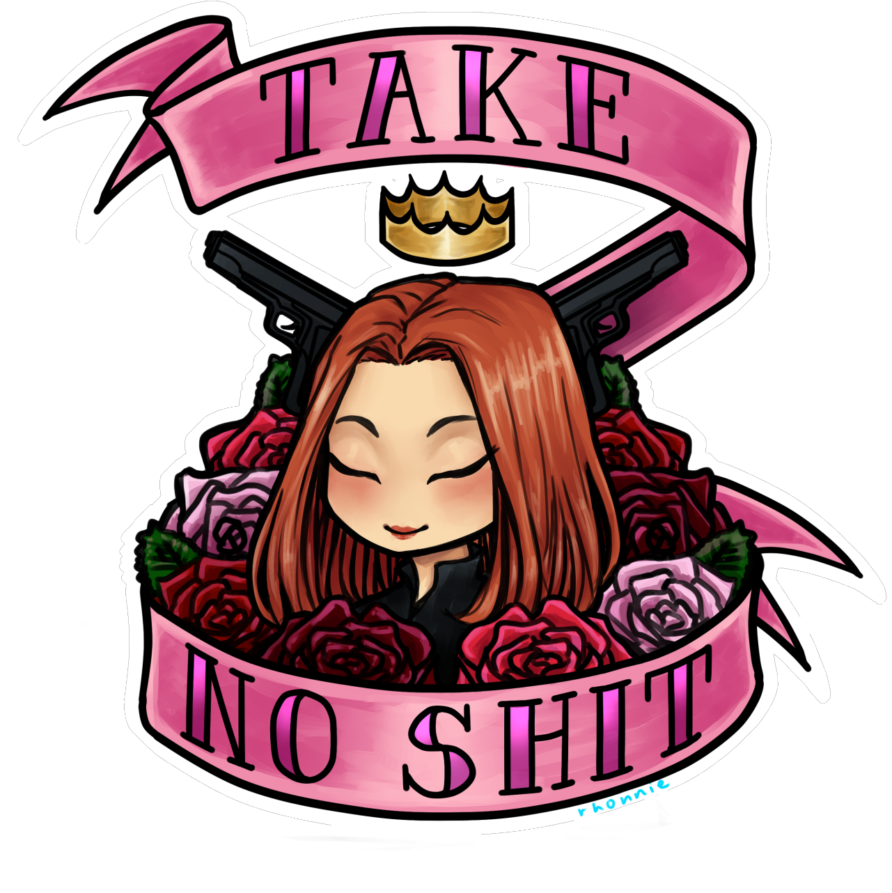 "take No Shit - Black Widow Tattoo Marvel, HD Png Download - Transparent PNG Free Download