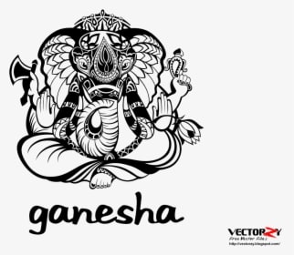 Free Download Ganesha Vector Coreldraw , Adobe Ilustrator, - Lined Pattern Color Tattoo, HD Png Download - Transparent PNG Free Download