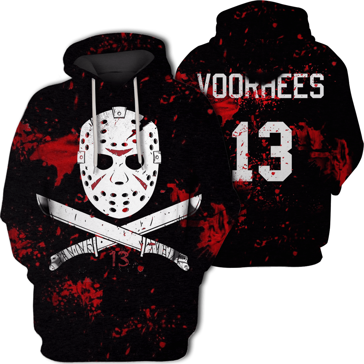 3d Jason Voorhees Friday The 13th Hoodie - Jason Mask Tattoo Outline, HD Png Download - Transparent PNG Free Download
