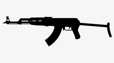 Ash-82 Silhouette - Ak 47 Black Tattoo, HD Png Download - Transparent PNG Free Download