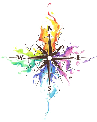 Coming Soon Png Colorful - Compass Tattoo Design Watercolor, Transparent - Transparent PNG Free Download