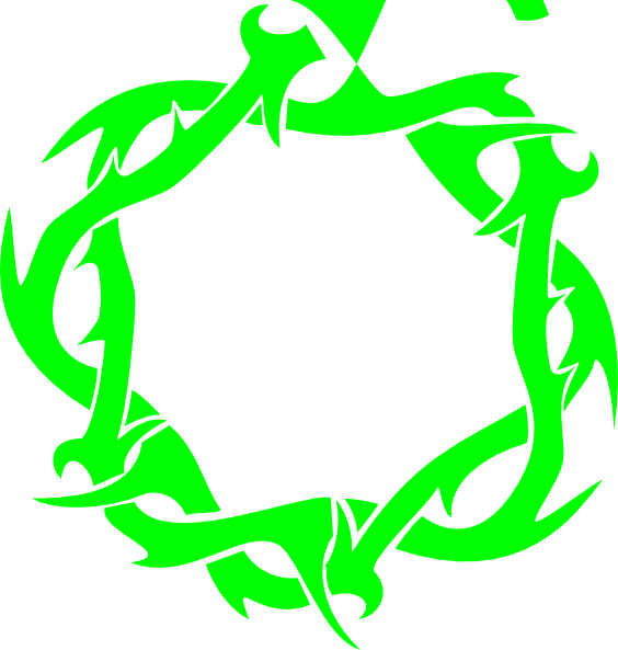 Green Thorn Svg Clip Arts - Crown Of Thorns Tattoo, HD Png Download - Transparent PNG Free Download
