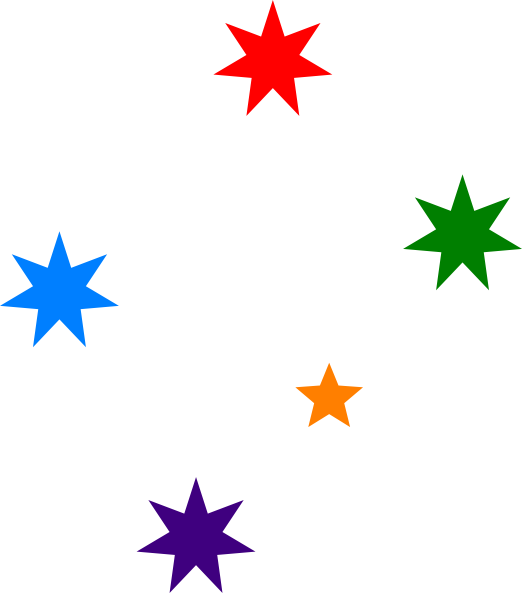Colorful Stars Clipart Png - Blue Southern Cross Stars, Transparent - Transparent PNG Free Download
