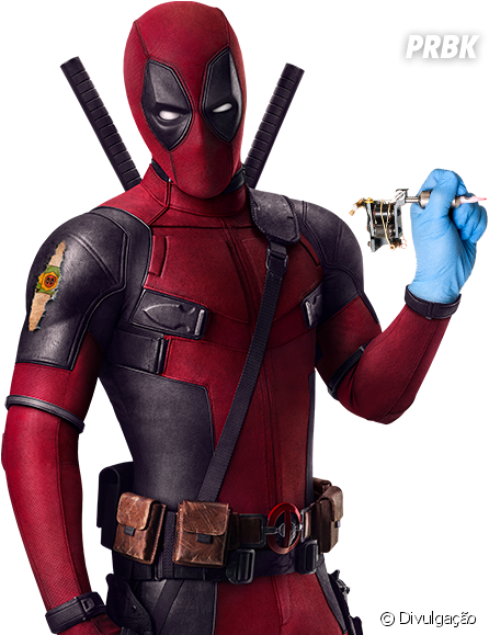 Deadpool Como Tatuador Para Divulgar Estande Da Comic-con - Deadpool 2 Tattoo, HD Png Download - Transparent PNG Free Download