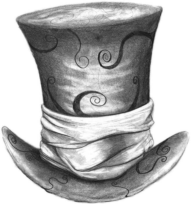 Mad Hatter Hat Love It - Alice In Wonderland Hat Tattoo Design, HD Png Download - Transparent PNG Free Download