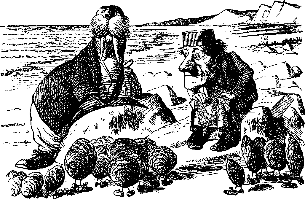 Walrus Carpenter Beach Oysters - Walrus And The Carpenter Tattoo, HD Png Download - Transparent PNG Free Download