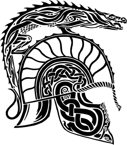 Dragon Tribal Art - Children Of Hurin Tattoo, HD Png Download - Transparent PNG Free Download