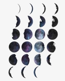 Transparent Moon Phases Clipart - Moon Phases Watercolor Tattoo, HD Png Download - Tattoo Transparent PNG Free Download