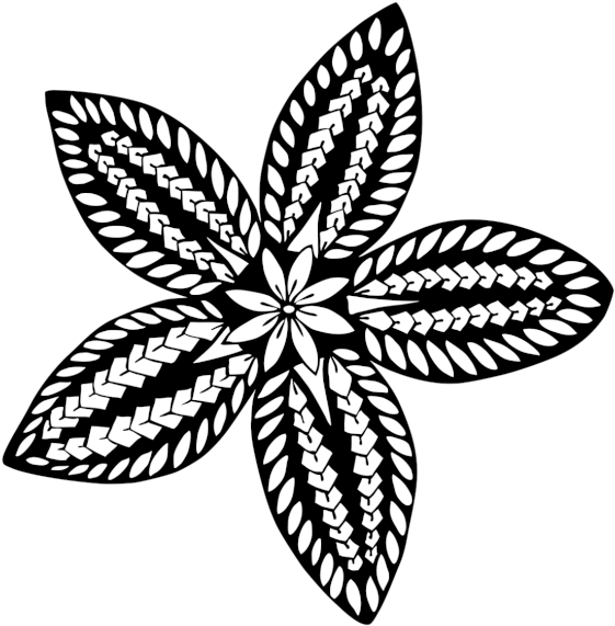 Image 4 Of - Polynesian Tribal Flower Tattoo, HD Png Download - Transparent PNG Free Download