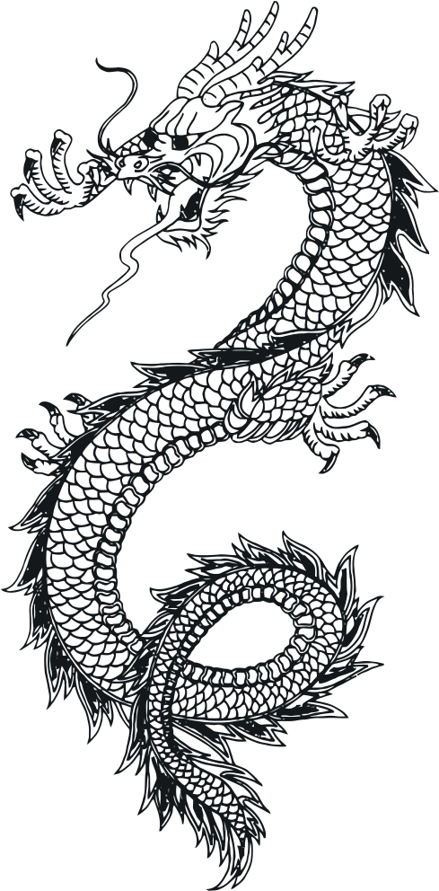 Dragon Vector Art 1 W/o Text - Tattoo Dragon Png, Transparent - Transparent PNG Free Download