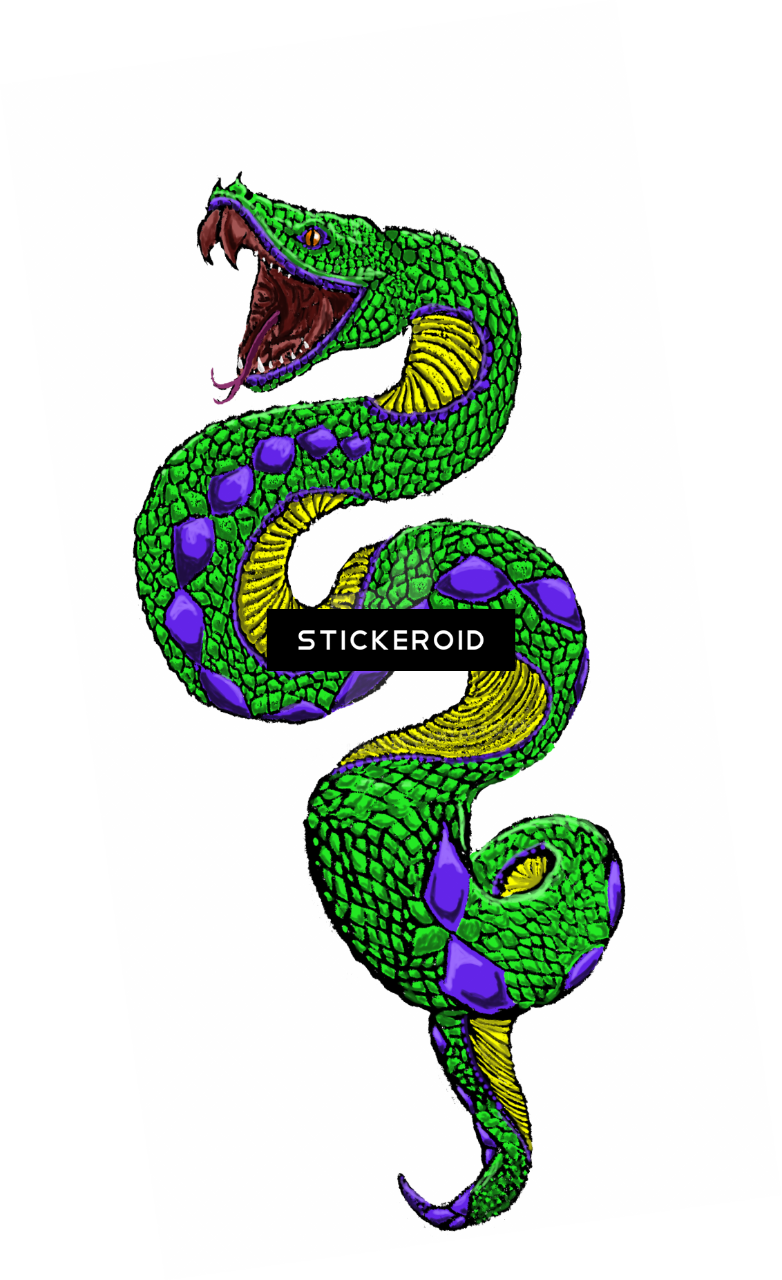 Green Snake Tattoo Art, HD Png Download - Transparent PNG Free Download