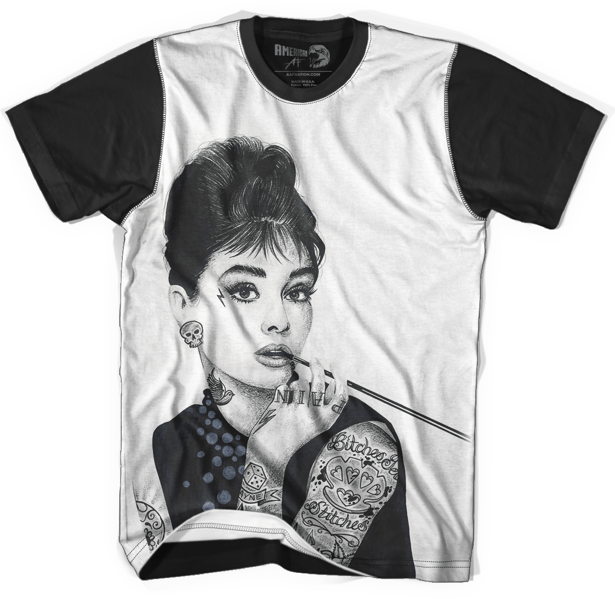 5 Images, Zx - Tattooed Audrey Hepburn Print, HD Png Download - Transparent PNG Free Download