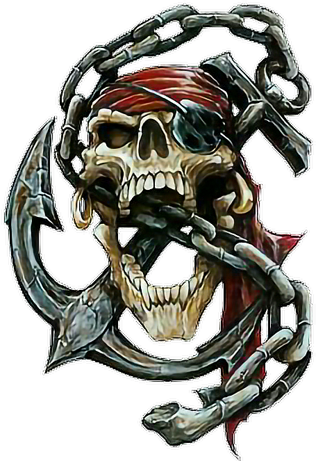 #skull #caveira #crânio #pirate #pirata #cartoon #desenho - Pirates Of The Caribbean Tattoo Symbol, HD Png Download - Transparent PNG Free Download