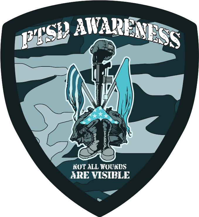 Ptsd Awareness Shield Car Magnet - Ptsd Awareness Ptsd Tattoo Designs, HD Png Download - Transparent PNG Free Download