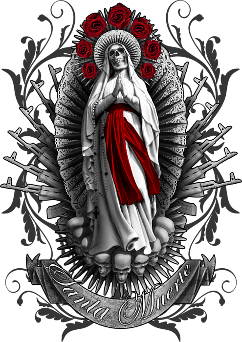 Design Santa Muerte Tattoo, HD Png Download - Transparent PNG Free Download