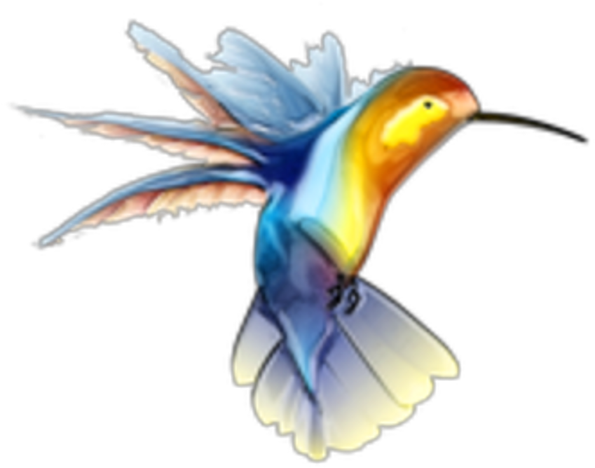 Ftestickers Bird Hummingbird Watercolor - Hummingbird Tattoo, HD Png Download - Transparent PNG Free Download