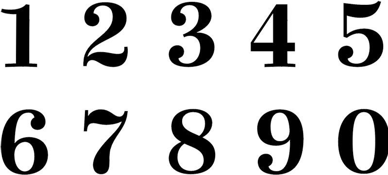 Stencil Number Letter Font - Number Font Tattoo, HD Png Download - Transparent PNG Free Download