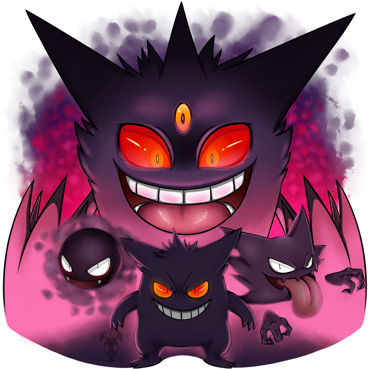 Realistic Gengar Tattoo, HD Png Download - Transparent PNG Free Download