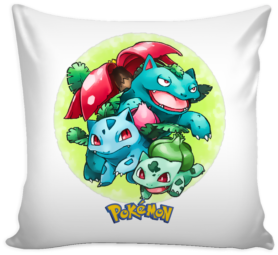 Pokemon Pillow Cover Bulbasaur Ivysaur Venusaur Evolution - Bulbasaur Ivysaur Venusaur Tattoo, HD Png Download - Transparent PNG Free Download
