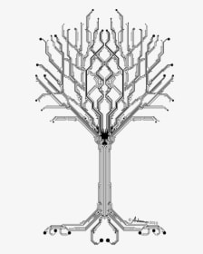 Circuitry Vector Art - Tree Of Life Tattoo Kabbalah, HD Png Download - Transparent PNG Free Download