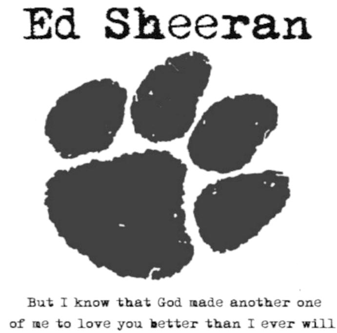Clemson Paw , Png Download - Ed Sheeran Tattoo Art, Transparent - Transparent PNG Free Download