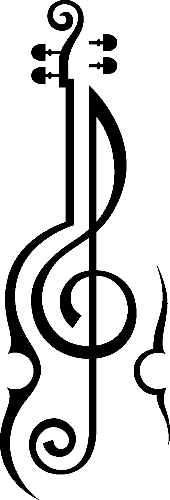 Clave De Sol Png Sem Fundo - Treble Clef Violin Tattoo, Transparent - Transparent PNG Free Download