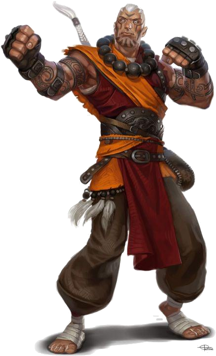 Miles Teg - Tattooed Monk Dnd, HD Png Download - Transparent PNG Free Download