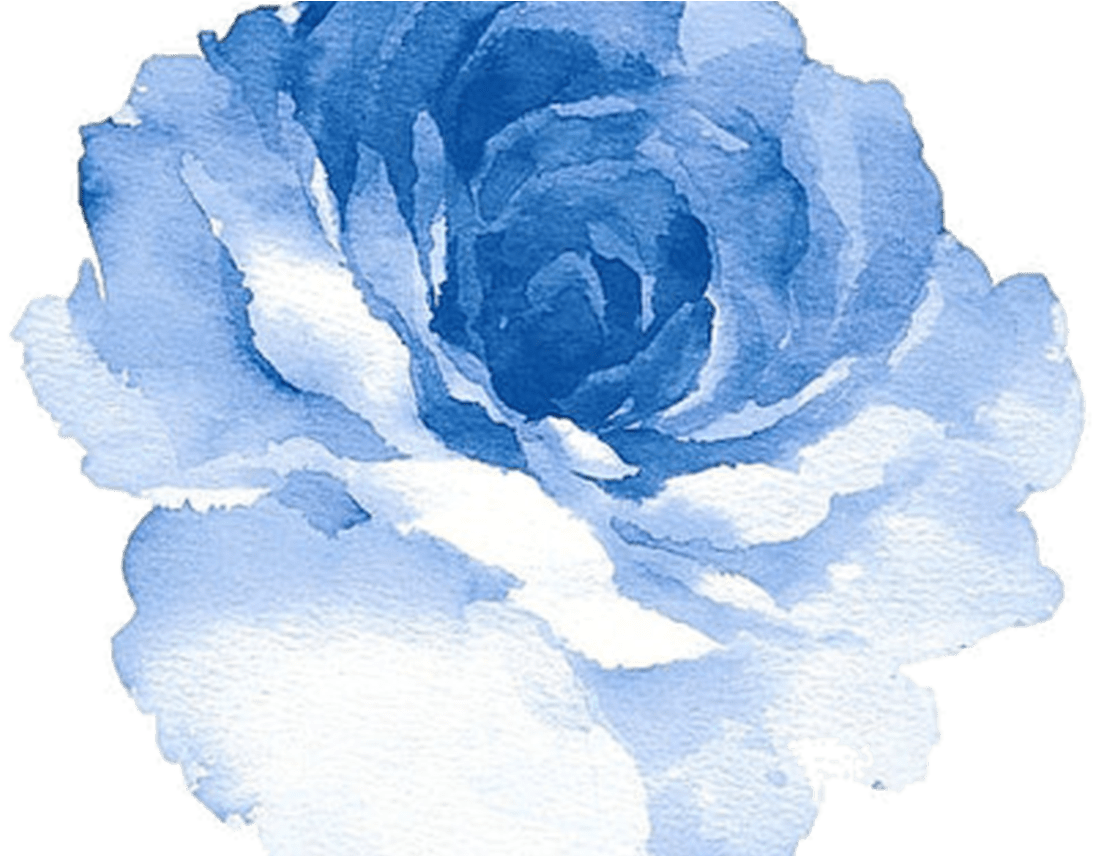All About The Art Via Tumblr Tattoo Watercolor - Blue Watercolor Flower Png, Transparent - Transparent PNG Free Download